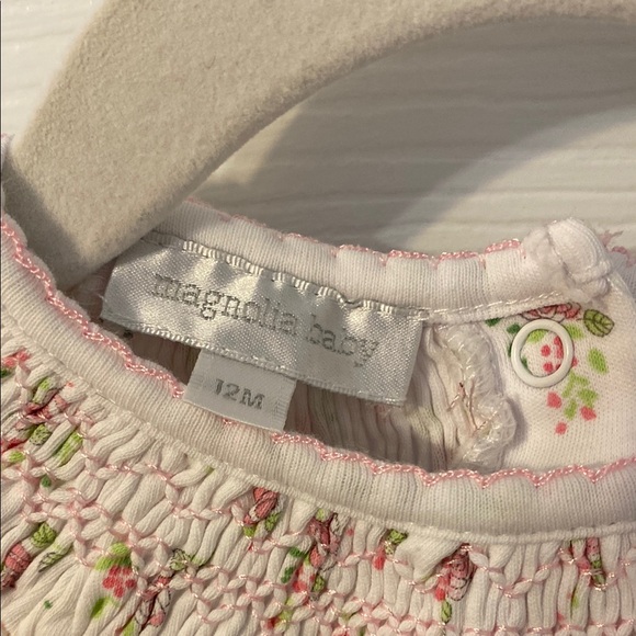 Magnolia Baby White with Light Pink Polka Dots Footies - Picture 2 of 6